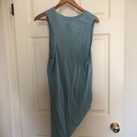 🏝 Asymmetrical Beachy Sleeveless Tunic - Teal - Picture 2 of 4